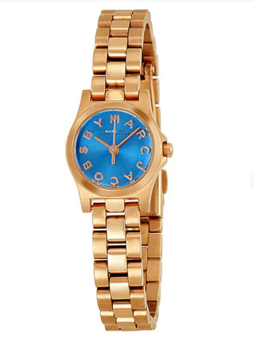Marc by Marc Jacobs MBM3204 Henry Dinky Blue Dial Stainless Gold Tone Watch